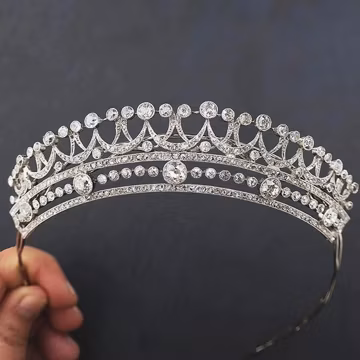 Antique Victorian Tiaras And Crown American Diamond 925 sterling silver Crown .Handmade item.