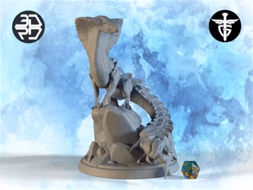 Sand Snake Miniature | Twin Goddess Miniatures | Tabletop RPG Miniature | Roleplaying 3D Printed Fantasy Mini