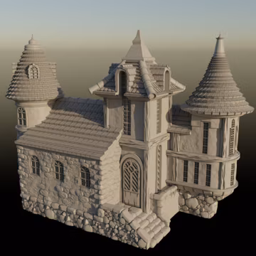 Building 8 - City of Spiritdale - Fantasy Building - DND AoS Malifaux Kings of War Frostgrave