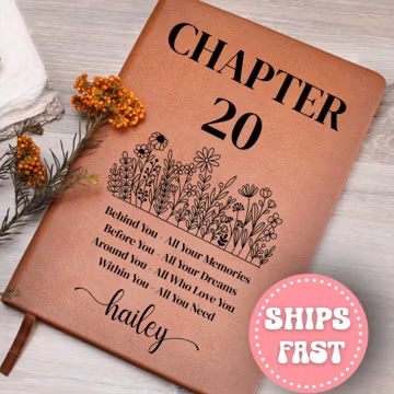 20th Birthday Gift Turning Twenty Notebook, 20 Years Old Gift for Her or Him, 20th Birthday Gift for Sister Aunt Bestie Coworker Name