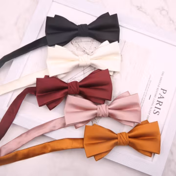 Satin Silk Bowtie, Groomsmen Wedding Accessory, Many Colors