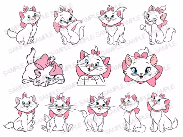 Aristocats SVG, Marie SVG, Cats svg, Cats Clipart, Bundle Layered SVG, Cricut Aristocats svg