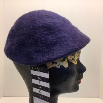 Channel Old Hollywood Glamour with this Ladies Vintage 50s Circle Hat - Purple Beret for Movie Costumes