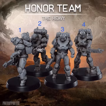 Honor Team The Heavy Miniatures 28mm 32mm 40mm - Skullforge Studios
