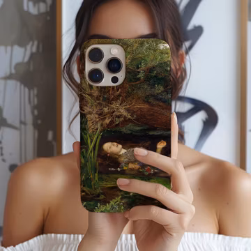 Ophelia Painting Phone Case for iPhone 17e 17 16e 16 15 14 13 12 11 MagSafe Samsung Galaxy S26 S25 S24 S23 S22 S21 Pixel 10 art gift idea