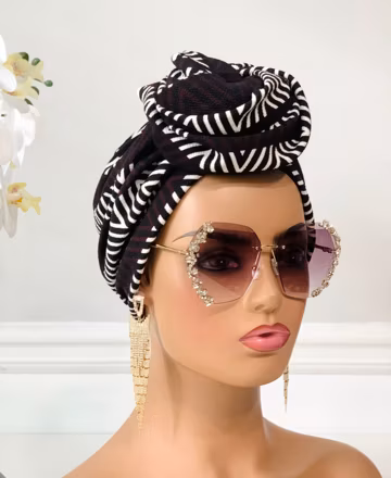 SATIN LINED Pretied Turban Hat | Ladies Everyday Pretied Turban | Easy To Wear Turbans | Alopecia Scarfs | Chemo Turban