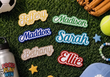 Custom Embroidered Name Patch – Personalized Text Patches | Team Patches Iron-On, Sew-On, Hook & Loop | For Jackets, Hats, Uniforms, Bags