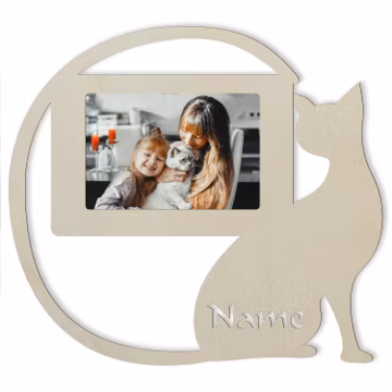 Cat, Personalized Cat Picture Frame, Photo Frame 4" x 6", Personalized Night Lights with Name, Custom Sign, I Love Cat, Kitten, Animals