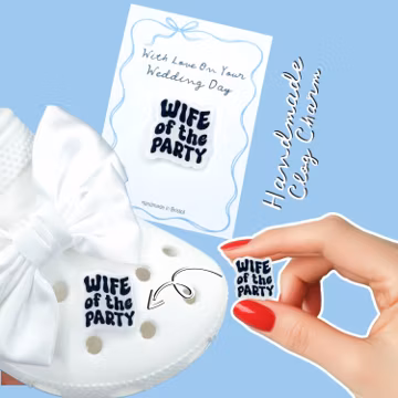Bridal Croc Charm, Wedding Shoe Charms, Hen Party, Bridal Shower, Wife of The Party, Personalized Bridal Gifts