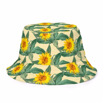 Reversible Bucket Hat Sunflowers Daisies Summer Outdoor Cap Men Gift Birthday Fun 2 Sided Streetwear Sun Accessory Unisex Fishing Headwear