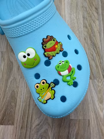 Frog Shoe Charm | Compatible with Crocs | Ribbit | cute shoe charms for kids