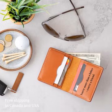Custom Leather Bifold Wallet: Personalized Minimalist Wallet