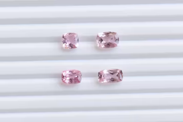 Baby Pink Tourmaline Faceted Cushion Cut Stone From Nigeria Natural Pink Tourmaline Cut Gemstone For Jewelry Making With High Transparency