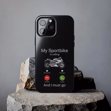 Sportbike Calling iPhone Case: Funny Motorcycle Biker Gift