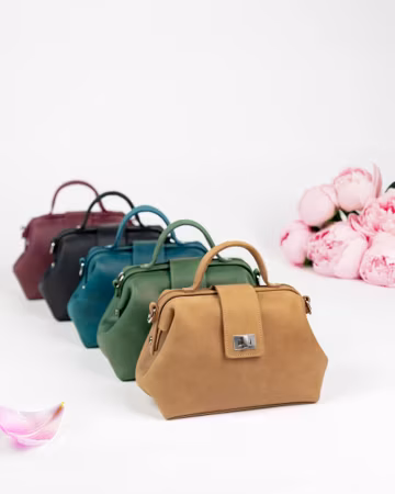 Personalized Leather Doctor Bag: Handmade Crossbody Satchel