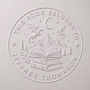 Custom Book Embosser – Personalized Library Stamp Book Lover Gift Library Embosser Stamp Book lover Gift Teacher, Reader Home Library Gift