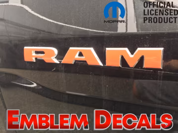 RAM 1500 " R A M " USA Design or Solid colors Door Emblems Overlay Decal 2025 2026 2027