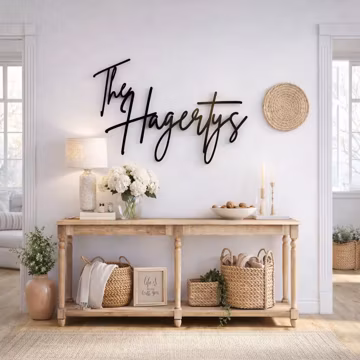 Personalized Family Last Name Sign | Custom Wooden Wedding | Home Decor