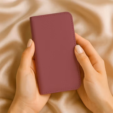 Deep Puce Pink Chic Girly Wallet Phone Case, Vegan Leather Card Holder Case iPhone 17 16 15 14 13 Pro Samsung Galaxy S26 S25 S24 Plus Ultra