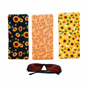Soft Eyeglasses Case: Padded Soft Glasses Sleeve, Sunflower Sunglasses Pouch