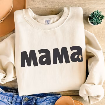 Mama Lightning Bolt SVG: Mom Shirt Cut File (Digital Download)