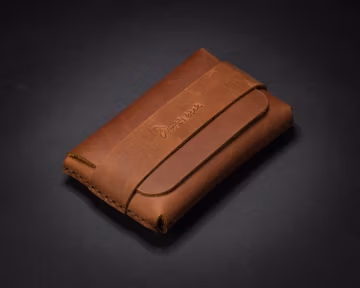 Minimalist Crazy Horse Leather Wallet, Slim Card Holder