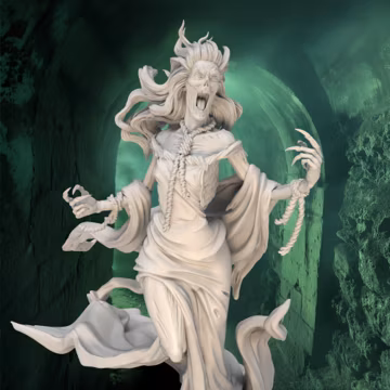 Resin Banshee Miniature: Tabletop RPG Model by White Werewolf Tavern