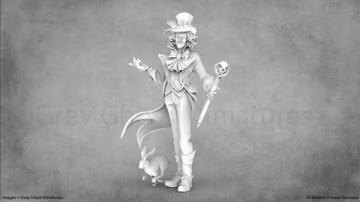 Mad Hatter Miniature: Alice in Wonderland 3D Printed Resin Model