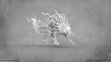 Raiju, Thunder Beast Miniatures | Lightning Wolves | Mythical Wolves | Dragon Trappers Lodge