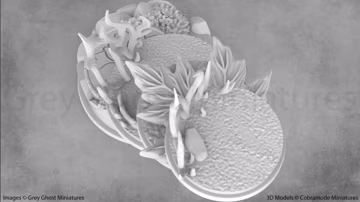 Miniature Bases Set: Crown of Thorns, Crystal Ferns - Cobramode