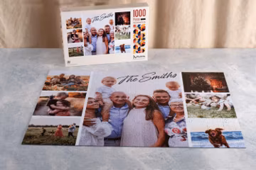 Personalized Photo Collage Puzzle, Custom Jigsaw Puzzle, Custom Family Photo Puzzle for Christmas, Fathers Day Gift, Sentimental Gift