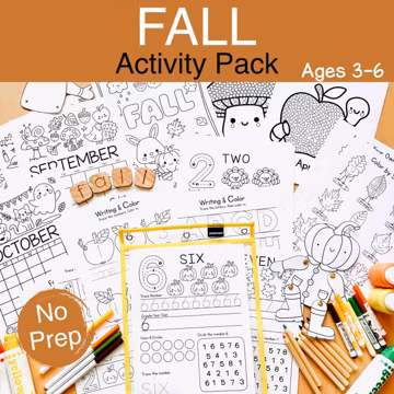 Fall Preschool Worksheets Preschool Printable Activities Autumn Number Letter Tracing, Fine Motor Activities, Calendars Kindergarten Pre-K