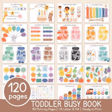 Preschool Learning Binder: Toddler Busy Book, Kids Activities (PDF Download)