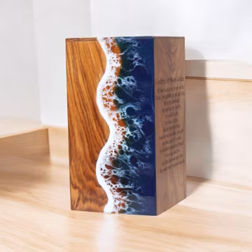 Ocean beach design urn for storing ashes