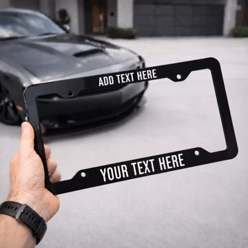 Custom License Plate Frame Personalized, Any Text & Color | Car Gift for Him, New Driver Gift, Graduation, Custom Metal Car Frame