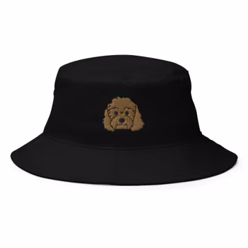 Cockapoo hat, spoodle, cockerdoodle hat, Cocker Spaniel and Poodle Mix hat, Cockapoo Gifts, Embroidered Bucket Hat.