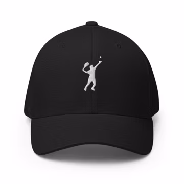 Tennis hat, embroidered tennis hat, tennis gifts for men, tennis player, structured hat, white embroidery.