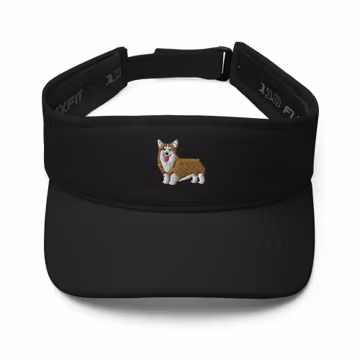 Corgi hat, Pembroke Welsh Corgi hat, Embroidered Unisex Visor hat, corgi mom hat, corgi dad hat, corgi dog gifts.