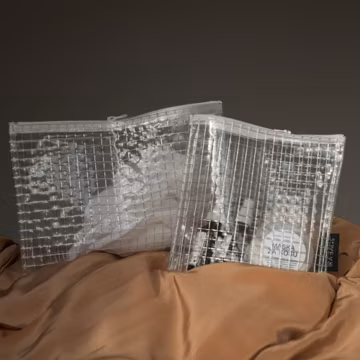 Transparent Vinyl Cosmetic Bag Set: Minimalist Travel Pouches