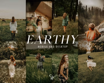 20 Earthy Tone Lightroom Presets. Desktop and Mobile. 20 Different Presets. Rich, Moody, Travel, Outdoor, Forest, Nature, Green Filter