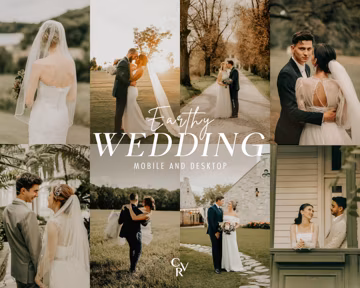 20 Earthy Wedding Lightroom Presets. Desktop And Mobile. 20 Different Presets. Earth, Brown, Rustic, Warm, Moody, Natural, Green Presets