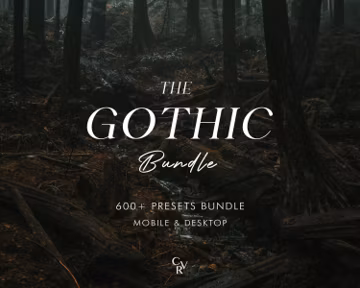 600+ GOTHIC Bundle Presets - Mobile and Desktop - Lightroom Preset Bundle - Forest, Fog, Outdoor Filter