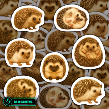 Hedgehog Magnets Waterproof Vinyl Kitchen Decor Magnetic Wildlife Gift for Hedgehog Lovers Refrigerator Accessories Pet Hedge Hog Magnet Set