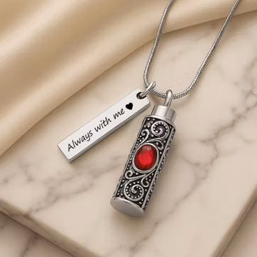 Urn Necklace For Human or Pet Ashes Cremation Jewelry Ashes Necklace for Ashes - Personalized Urns For Human Ashes, Dog or Cat Urn Necklace