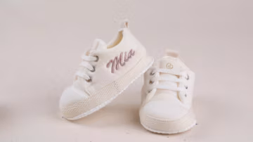 Custom Name Baby Booties, Personalized Newborn Shoes, Baby Shower Gift, Keepsake