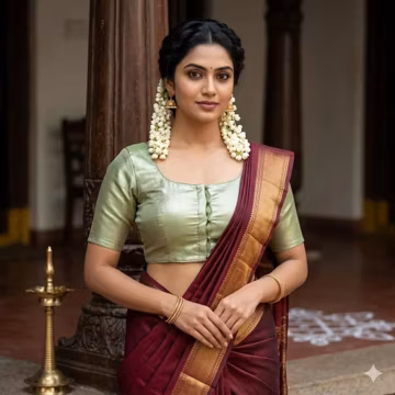 Elegant light gold Plain Tissue Silk Readymade Saree Blouse | Simple & Chic Indian Top | USA ,Princess cut