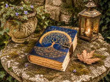 Tree of Life Leather Journal, Handmade Deckle Edge Notebook, Botanical Grimoire, Cottagecore Gift, Herbalist Journal, Nature Diary