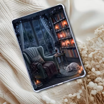 Dark & Rainy Sphynx Book Nook | Gothic Look | Kindle Insert or eReader Decor | Moody Theme
