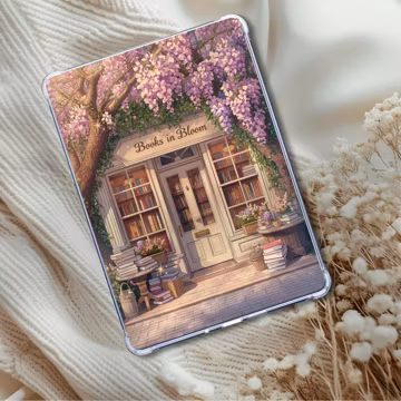 Spring or Summer Blooms Bookstore | Kindle Insert or eReader Decor for Book Lovers | Bookshop Theme