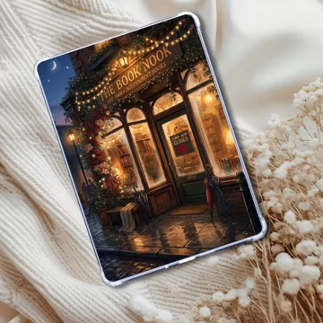 Rainy Night Bookstore | Kindle Insert or eReader Decor for Book Lovers | Moody Aesthetic